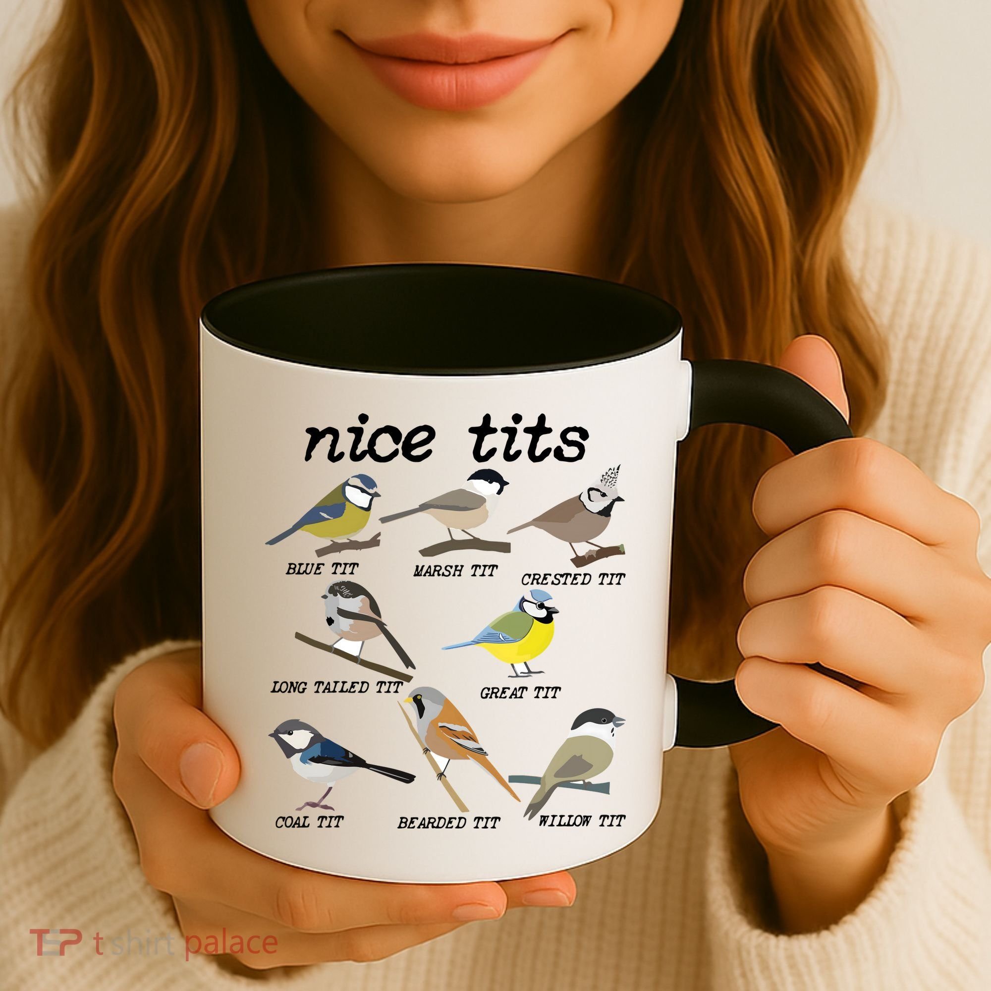 Nice Tits Funny Bird Watching Birdwatcher Coffee Mug