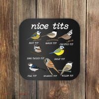 Nice Tits Funny Bird Watching Birdwatcher Coaster thumb 0