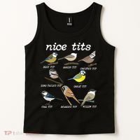 Nice Tits Funny Bird Watching Birdwatcher Tank Top thumb 2
