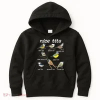 Nice Tits Funny Bird Watching Birdwatcher Kids Hoodie thumb 0