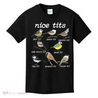 Nice Tits Funny Bird Watching Birdwatcher Kids T-Shirt thumb 0