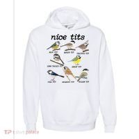 Nice Tits Funny Bird Watching Birdwatcher Comfort Colors Garment-Dyed Hooded Sweatshirt thumb 0