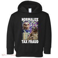 Normalize Tax Fraud Toddler Hoodie thumb 0
