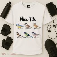 Nice Tits Funny Bird Watching Birding Cooling Performance Crew T-Shirt thumb 3