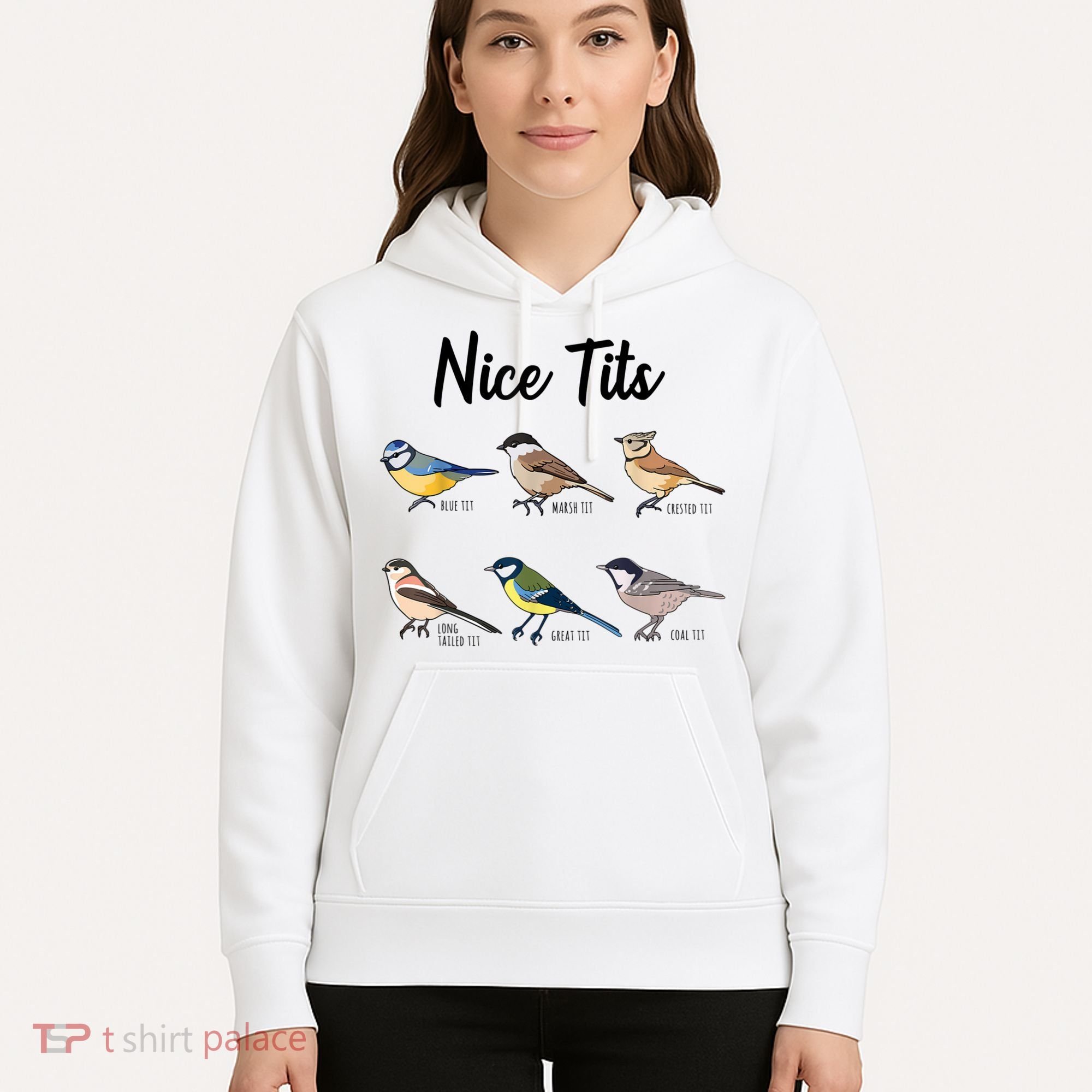 Nice Tits Funny Bird Watching Birding Hoodie
