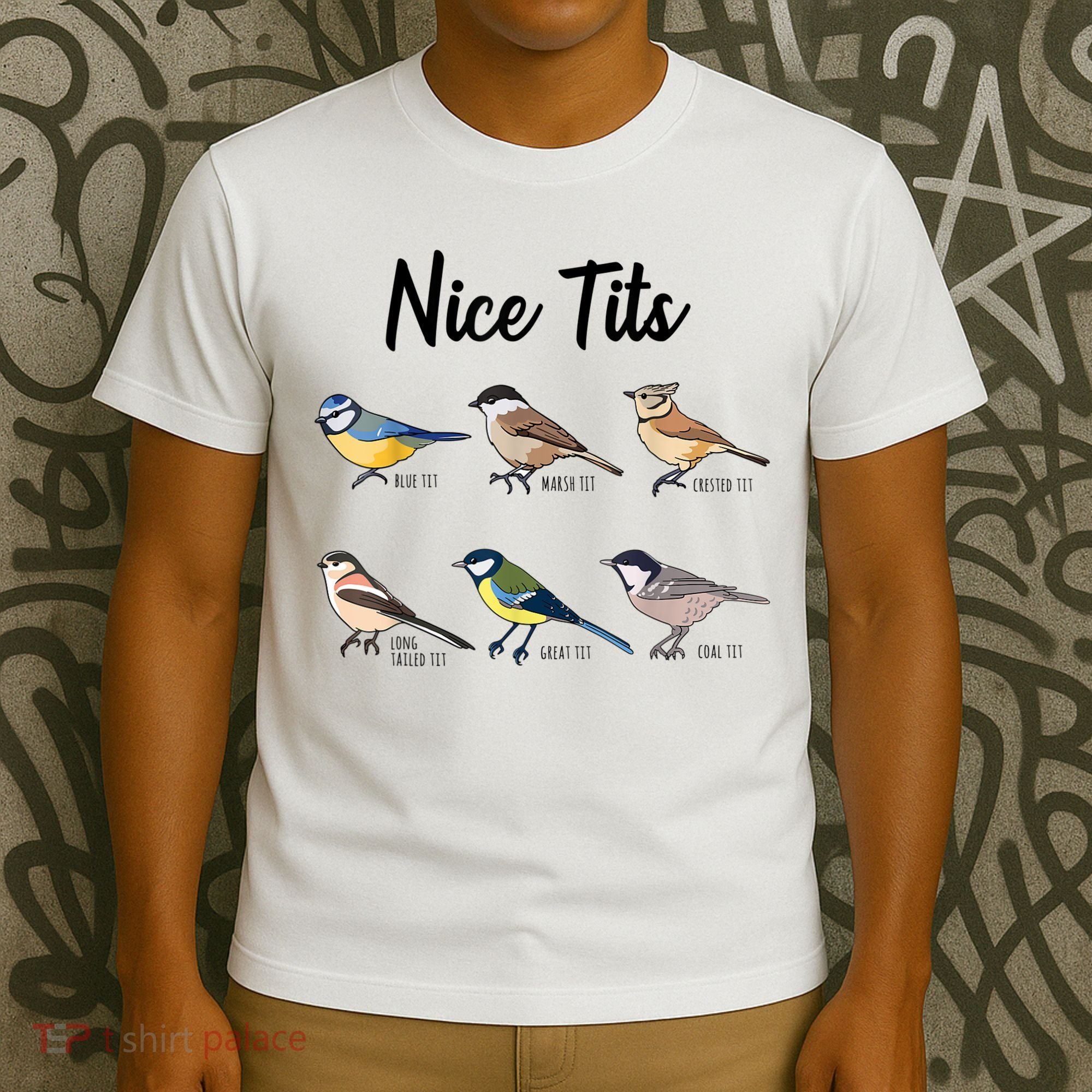 Nice Tits Funny Bird Watching Birding T-Shirt