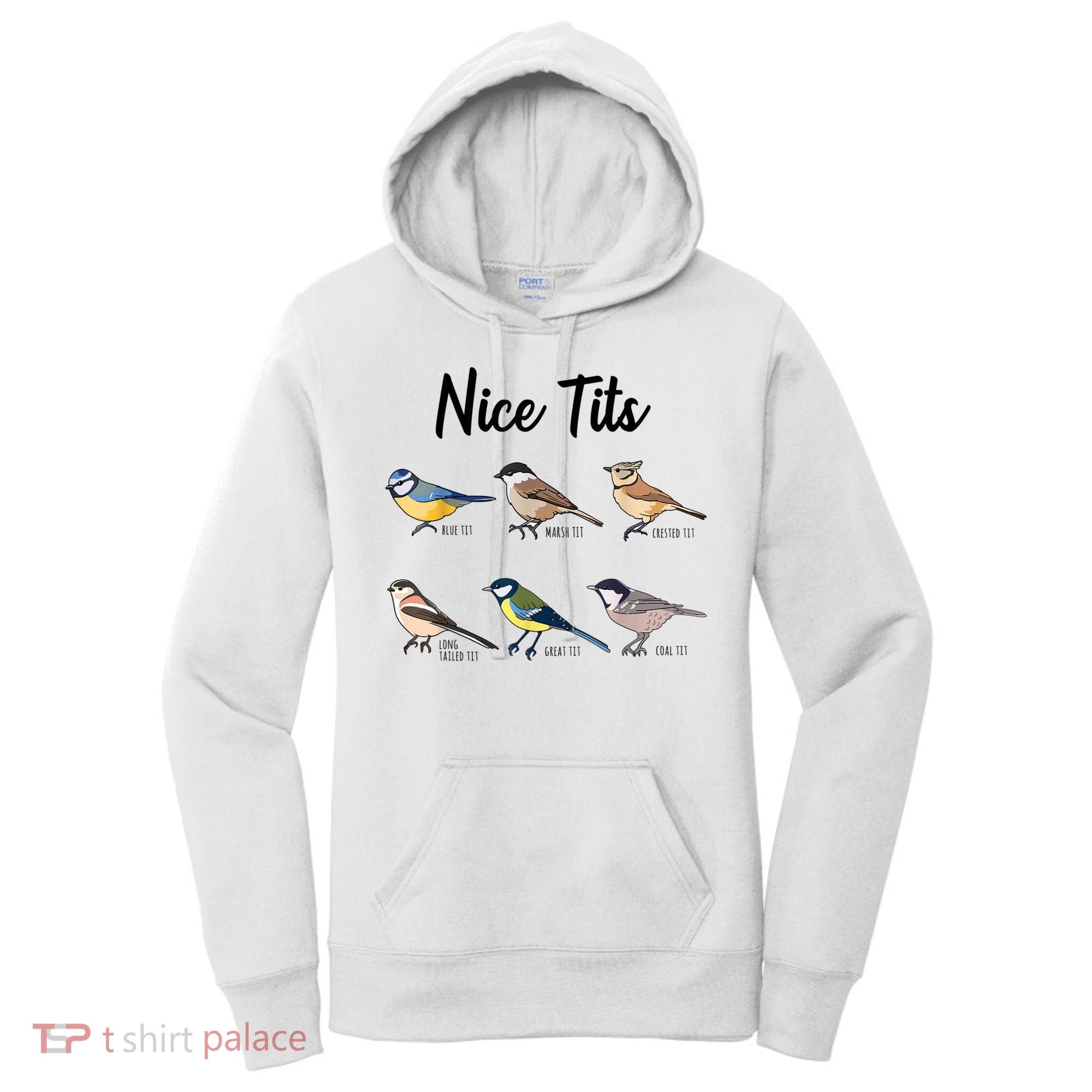 Nice Tits Funny Bird Watching Birding Women's Hoodie