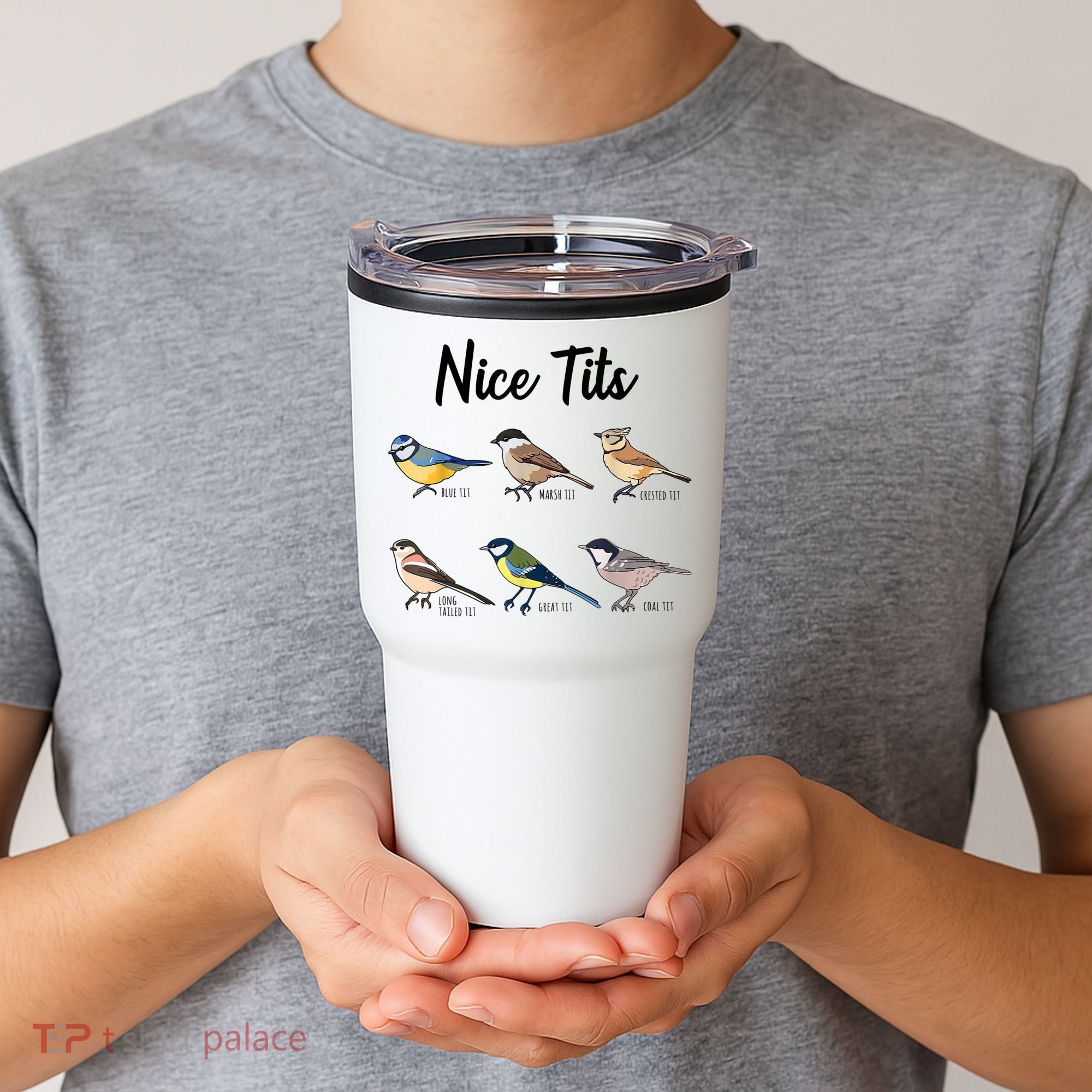 Nice Tits Funny Bird Watching Birding Tumbler