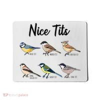 Nice Tits Funny Bird Watching Birding Mousepad thumb 0