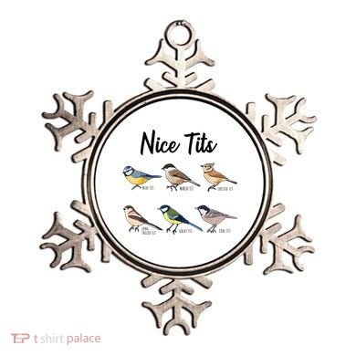 Nice Tits Funny Bird Watching Birding Ornament