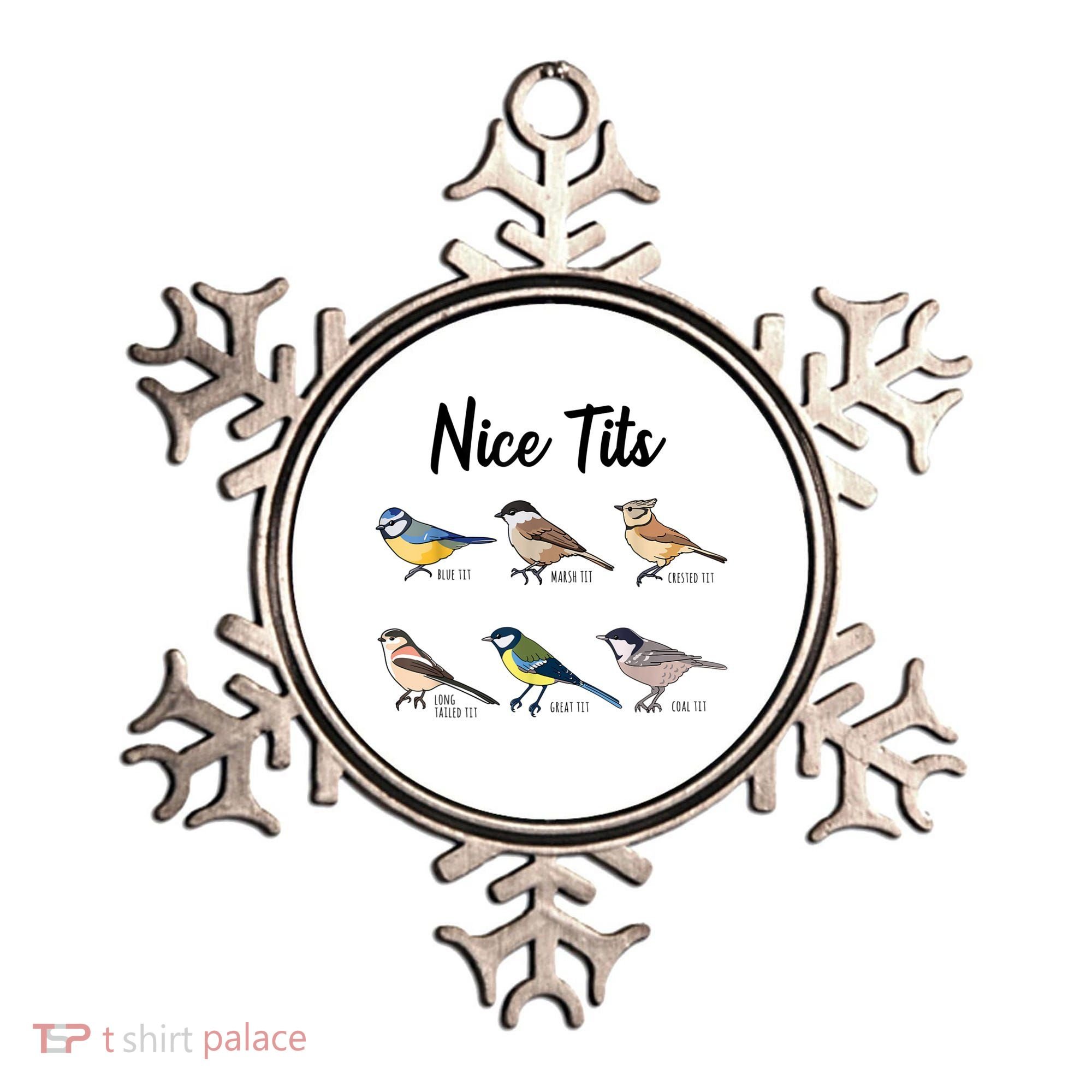 Nice Tits Funny Bird Watching Birding Ornament