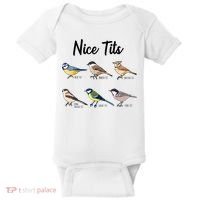 Nice Tits Funny Bird Watching Birding Baby Bodysuit thumb 0