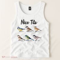 Nice Tits Funny Bird Watching Birding Tank Top thumb 2