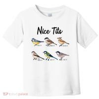Nice Tits Funny Bird Watching Birding Toddler T-Shirt thumb 0