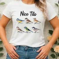 Nice Tits Funny Bird Watching Birding Women's T-Shirt thumb 2