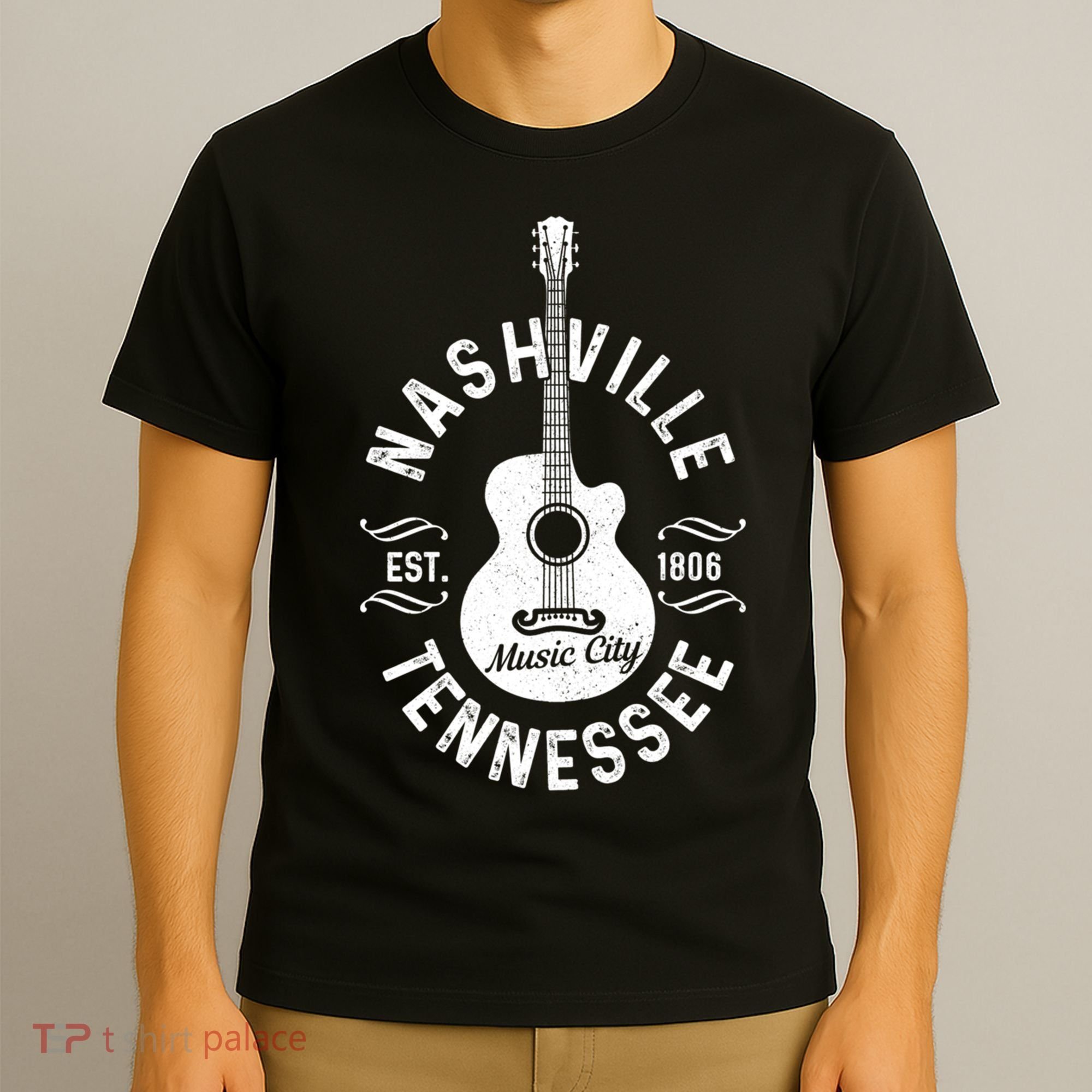 Nashville Tennessee Guitar Country Music City Souvenir Gift T-Shirt