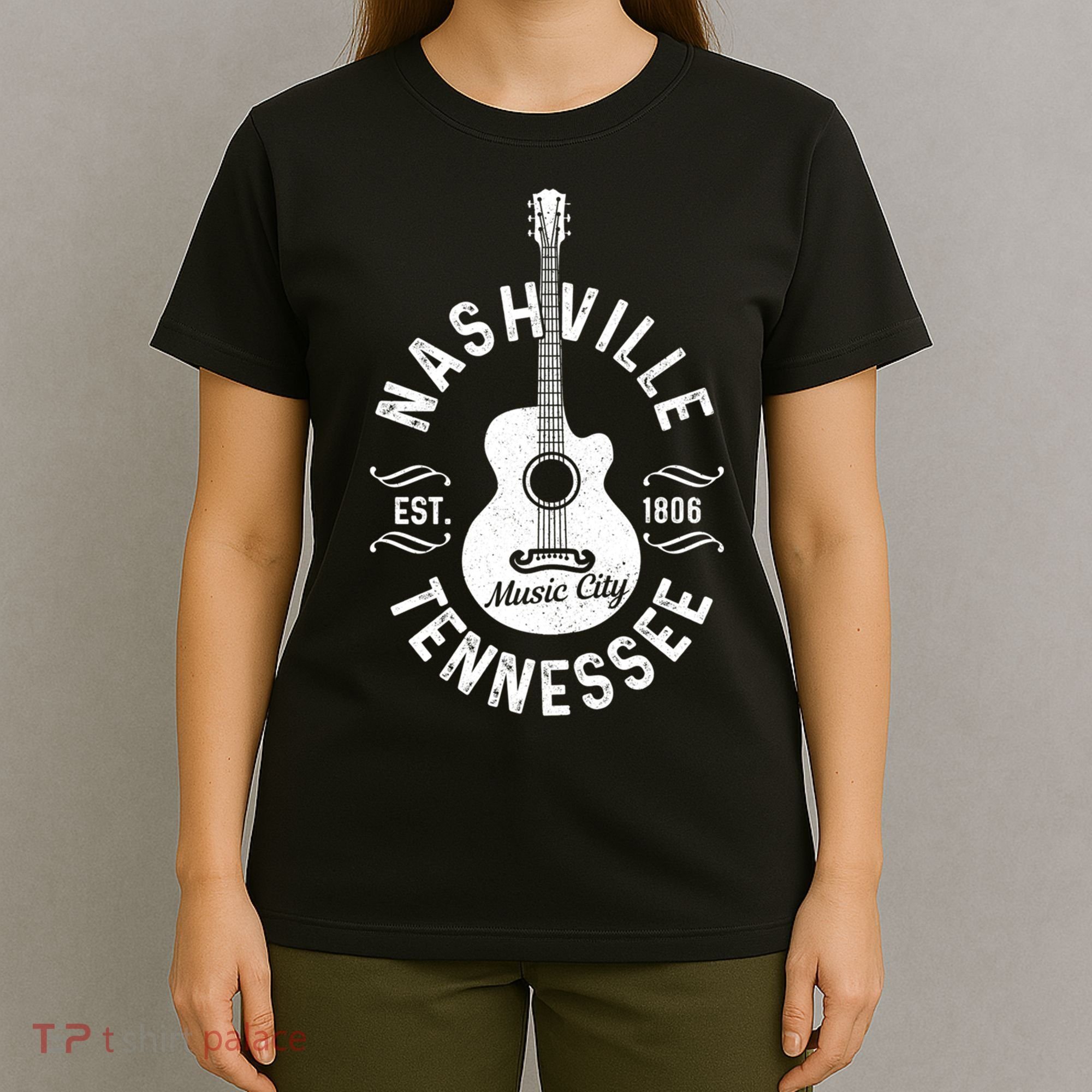 Nashville Tennessee Guitar Country Music City Souvenir Gift T-Shirt