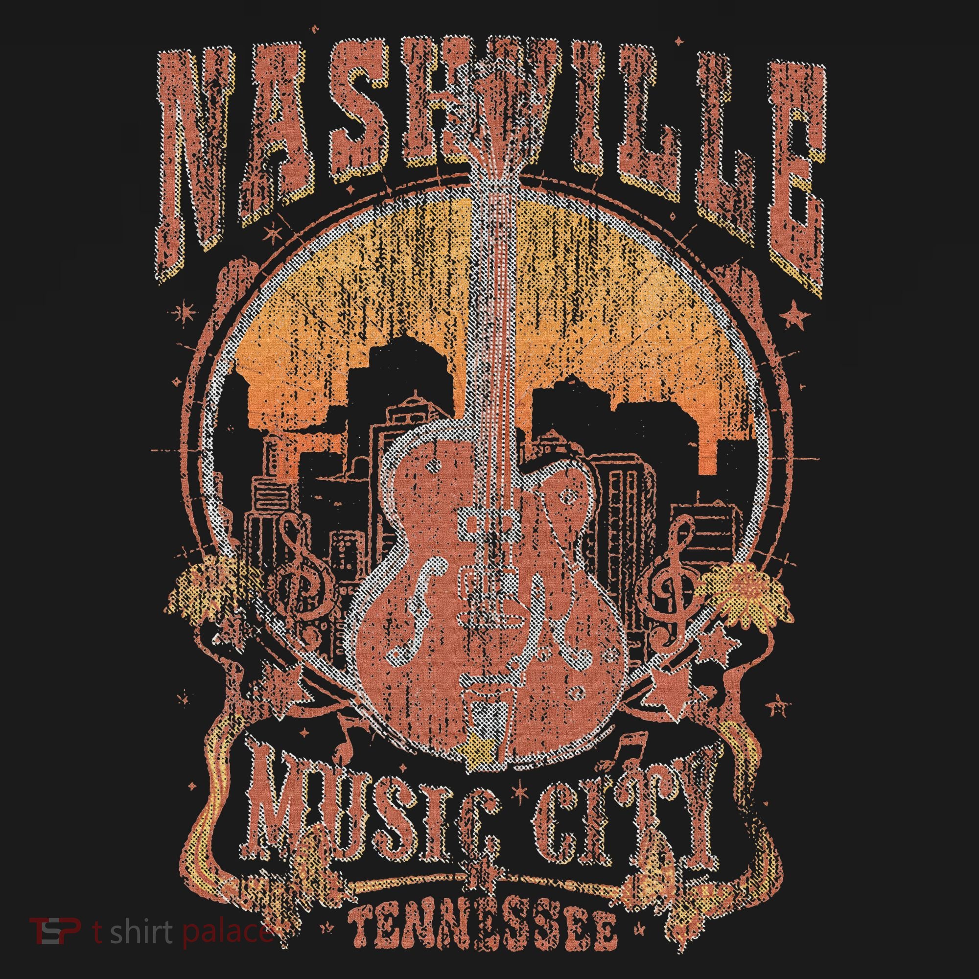 Nashville Tennessee Guitar Country Music City Guitarist Gift Apron