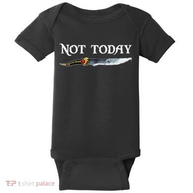 Not Today GOT Sword Baby Bodysuit