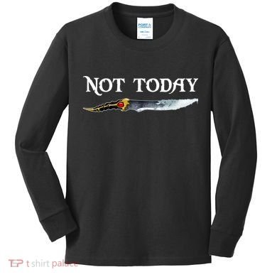 Not Today GOT Sword Kids Long Sleeve Shirt