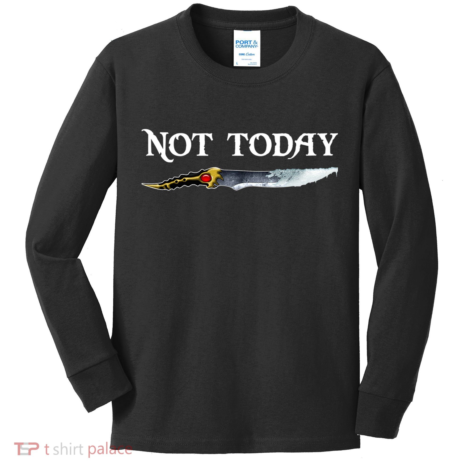 Not Today GOT Sword Kids Long Sleeve Shirt