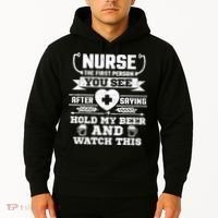 Nurse Tee Hold My Beer and Watch This! Hoodie thumb 2