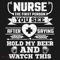 Nurse Tee Hold My Beer and Watch This! Apron thumb 3
