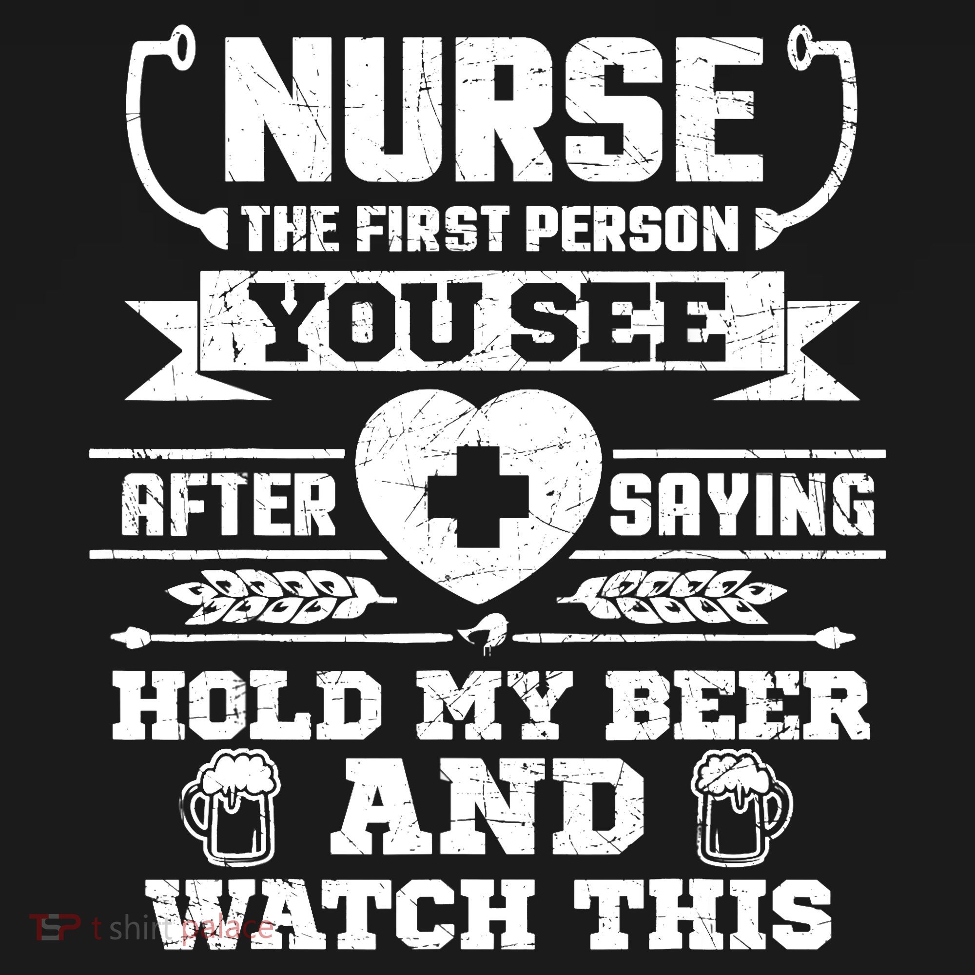 Nurse Tee Hold My Beer and Watch This! Apron