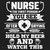 Nurse Tee Hold My Beer and Watch This! Beanie thumb 2