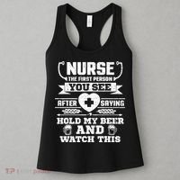 Nurse Tee Hold My Beer and Watch This! Women's Tank Top thumb 3