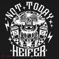 Not Today Heifer Not My Pasture Not My Bullshit Floral Gift USA-Made Doggie Bandana thumb 2