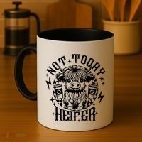 Not Today Heifer Not My Pasture Not My Bullshit Floral Gift Coffee Mug thumb 4