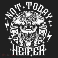 Not Today Heifer Not My Pasture Not My Bullshit Floral Gift Golf Towel thumb 3