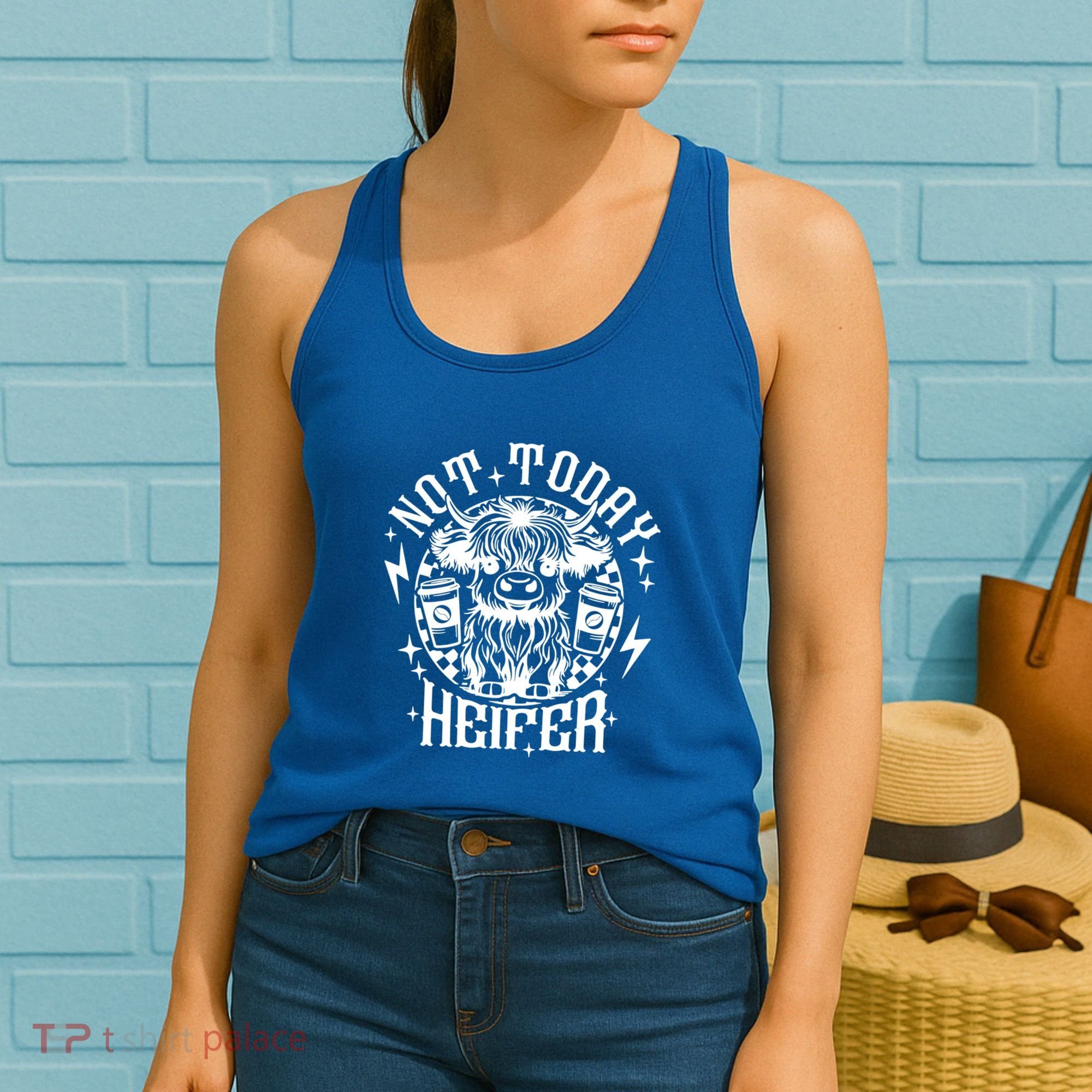 Not Today Heifer Not My Pasture Not My Bullshit Floral Gift Women's Tank Top