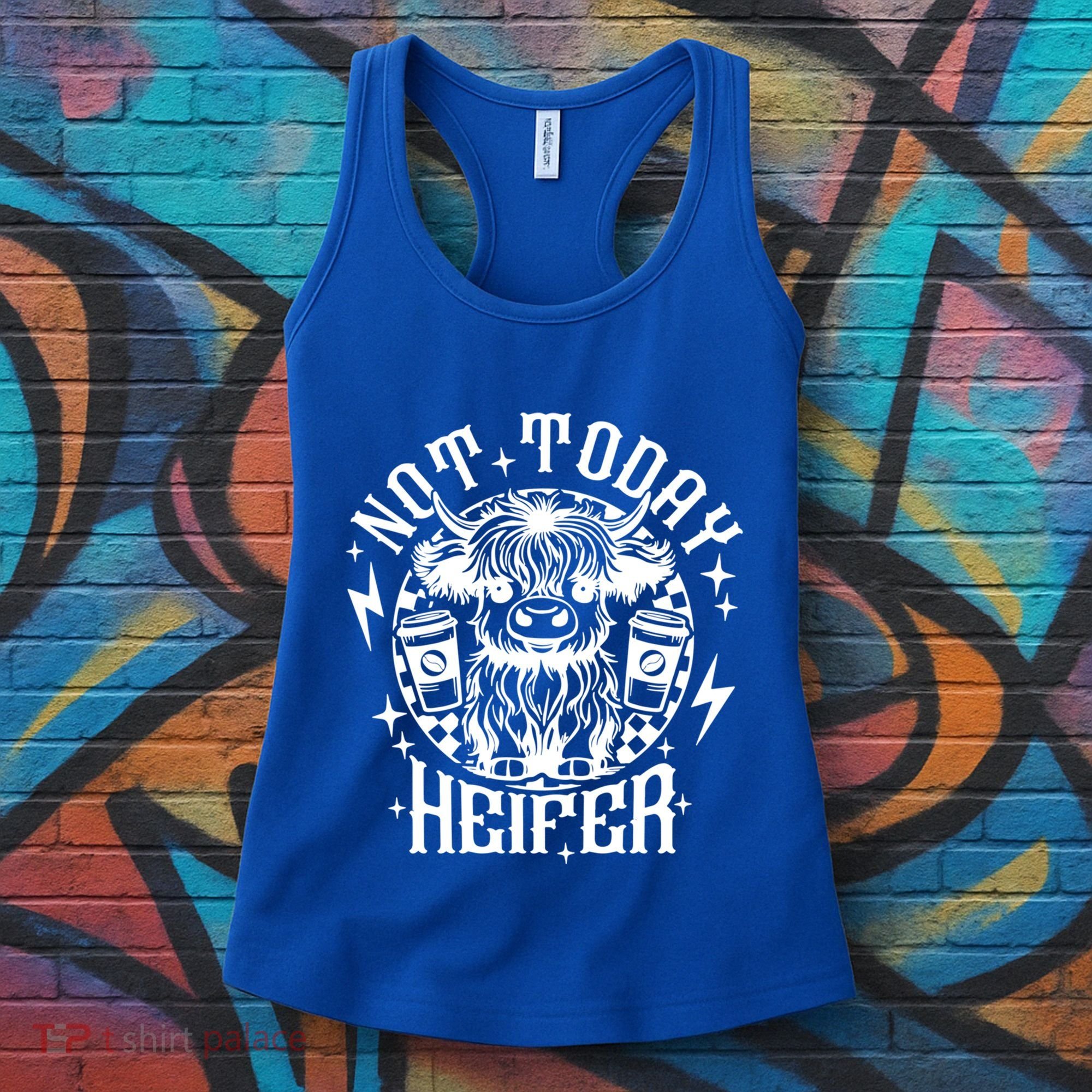 Not Today Heifer Not My Pasture Not My Bullshit Floral Gift Women's Tank Top