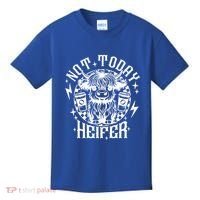 Not Today Heifer Not My Pasture Not My Bullshit Floral Gift Kids T-Shirt thumb 0
