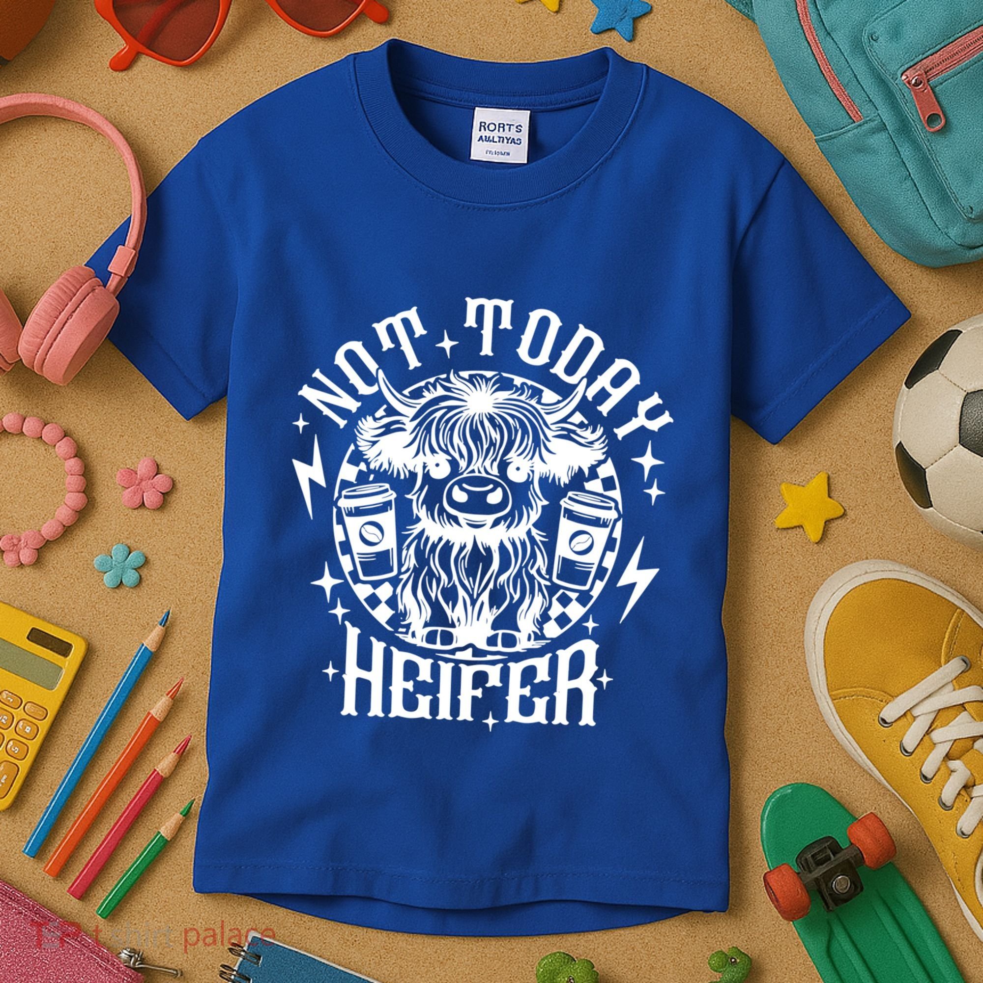 Not Today Heifer Not My Pasture Not My Bullshit Floral Gift Kids T-Shirt