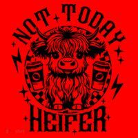 Not Today Heifer Not My Pasture Not My Bullshit Floral Gift Santa Hat thumb 1