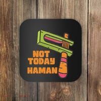 Not Today Haman Costume Purim Queen Esther Party Groggers Coaster thumb 0