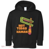 Not Today Haman Costume Purim Queen Esther Party Groggers Toddler Hoodie thumb 0