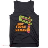 Not Today Haman Costume Purim Queen Esther Party Groggers Tank Top thumb 0