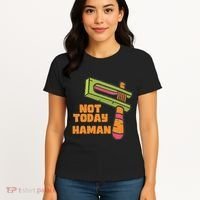 Not Today Haman Costume Purim Queen Esther Party Groggers Women's T-Shirt thumb 4
