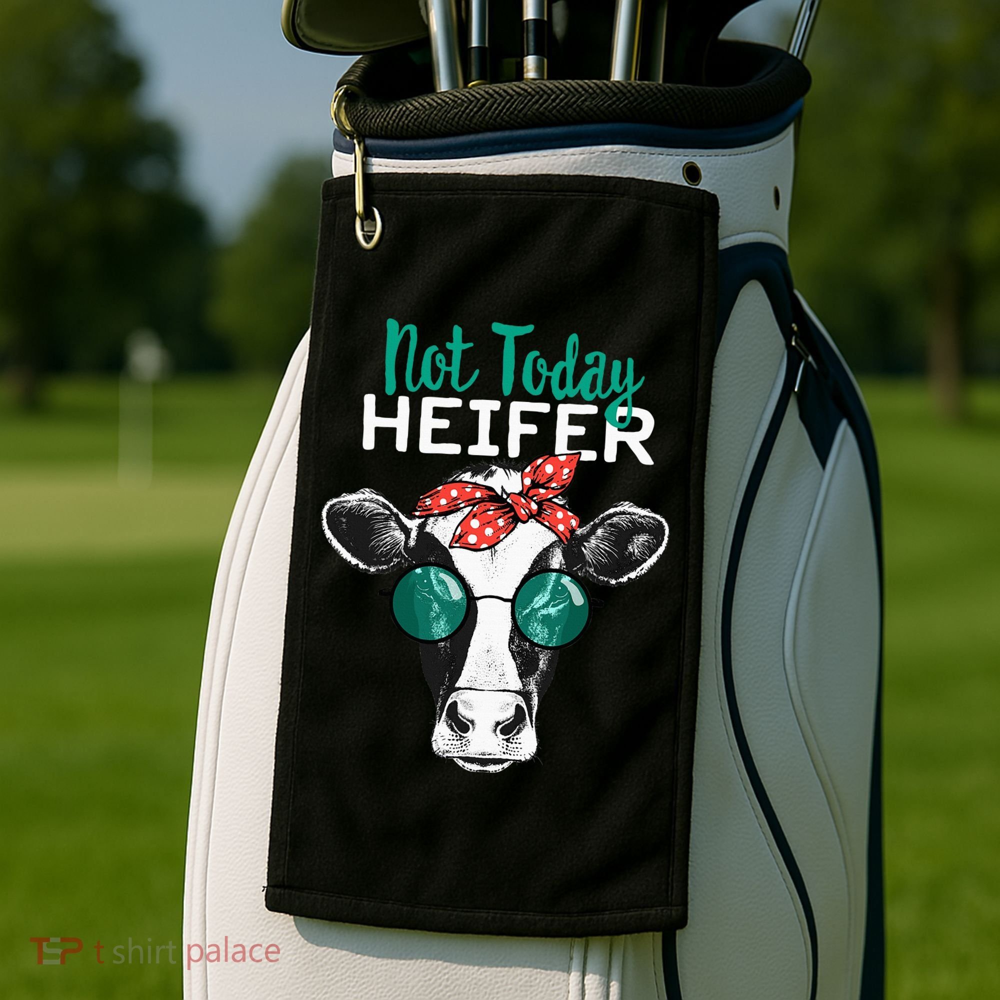 Not Today Heifer Country Sayings Golf Towel
