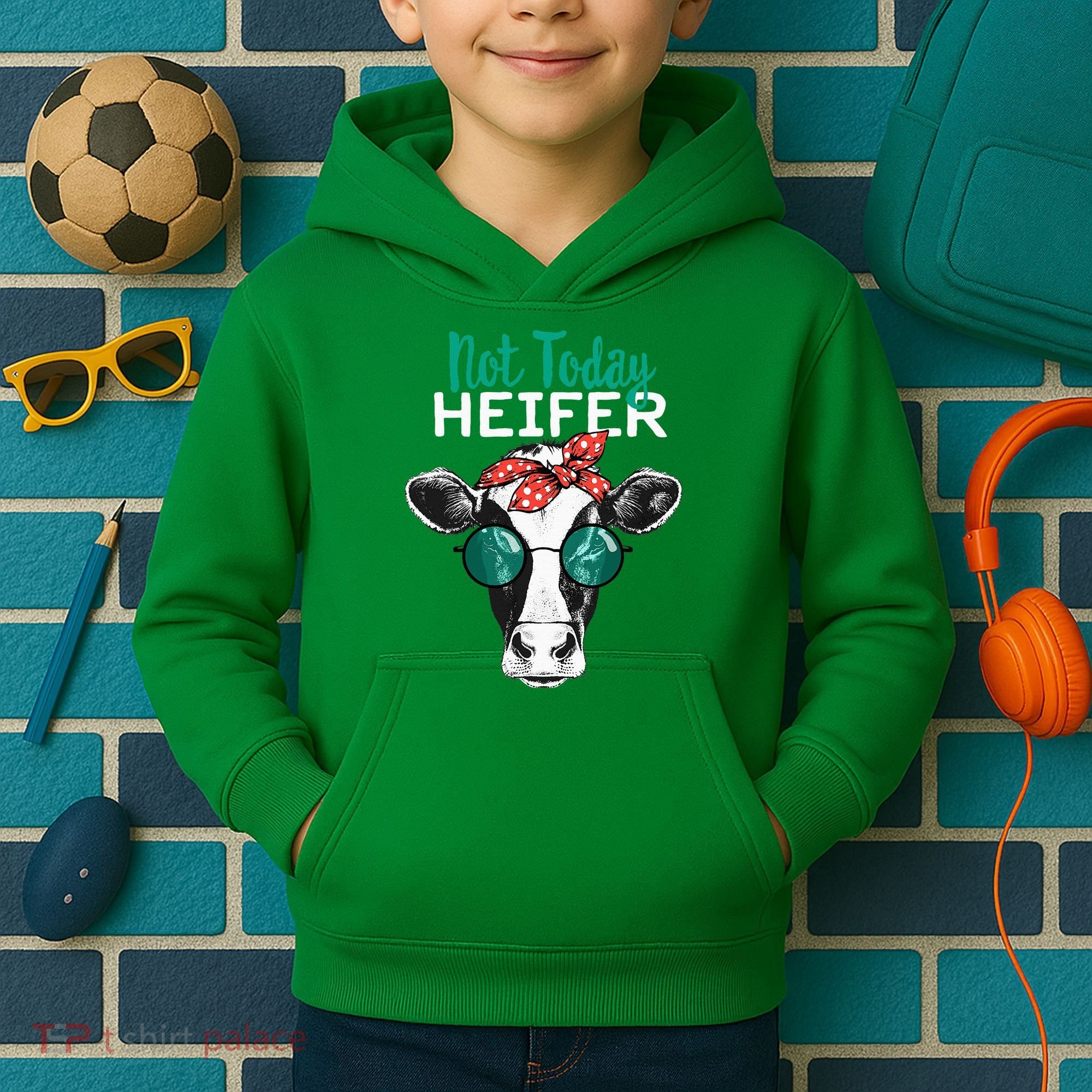 Not Today Heifer Country Sayings Kids Hoodie