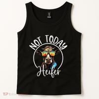Not Today Heifer Funny Country Life Tank Top thumb 2