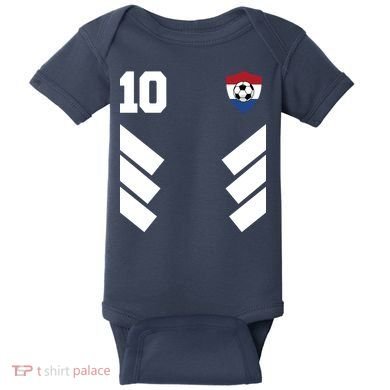 Netherlands Team Jersey Soccer Crest Baby Bodysuit