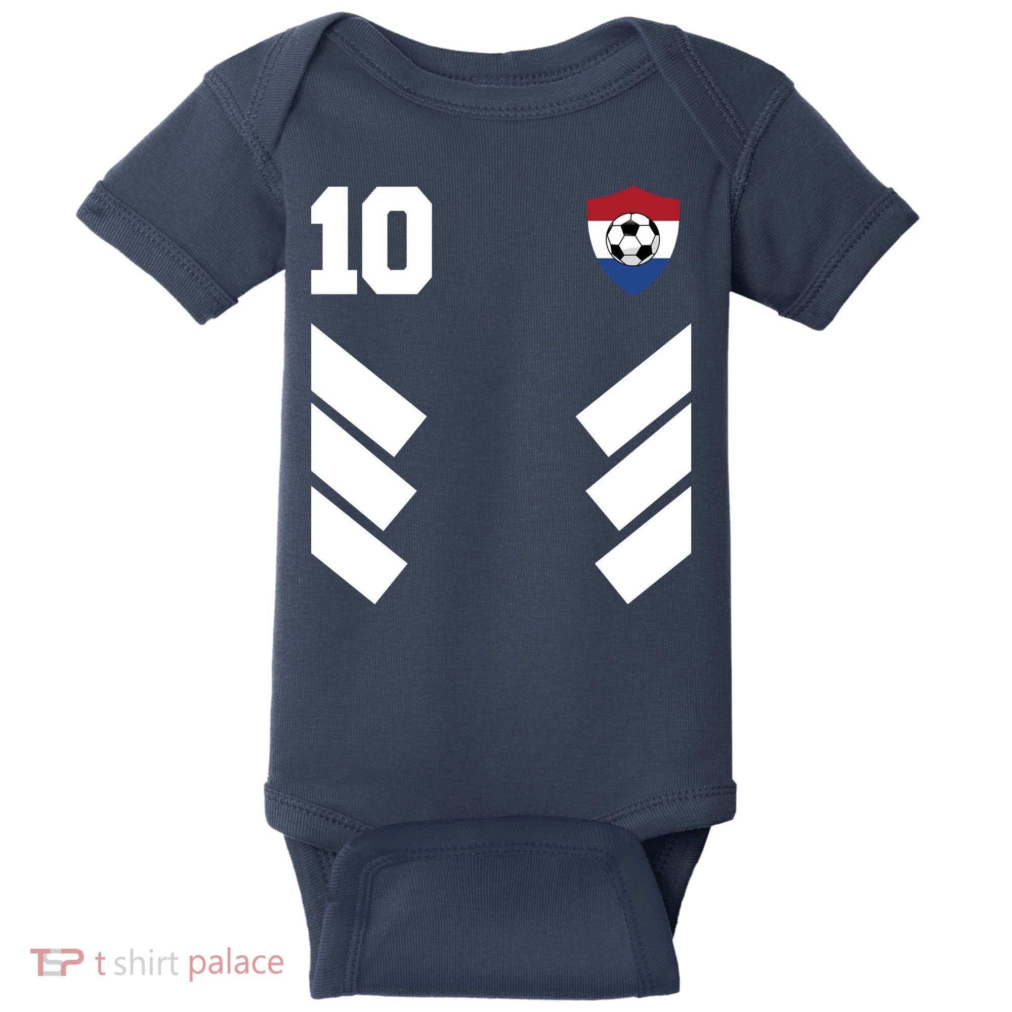Netherlands Team Jersey Soccer Crest Baby Bodysuit