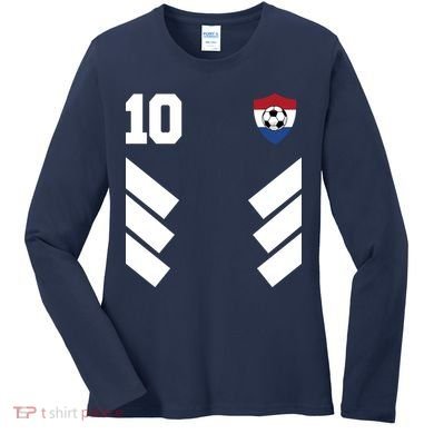Netherlands Team Jersey Soccer Crest Women's Long Sleeve Shirt
