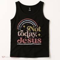 Not Today Jesus Tank Top thumb 2