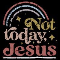 Not Today Jesus Tank Top thumb 6